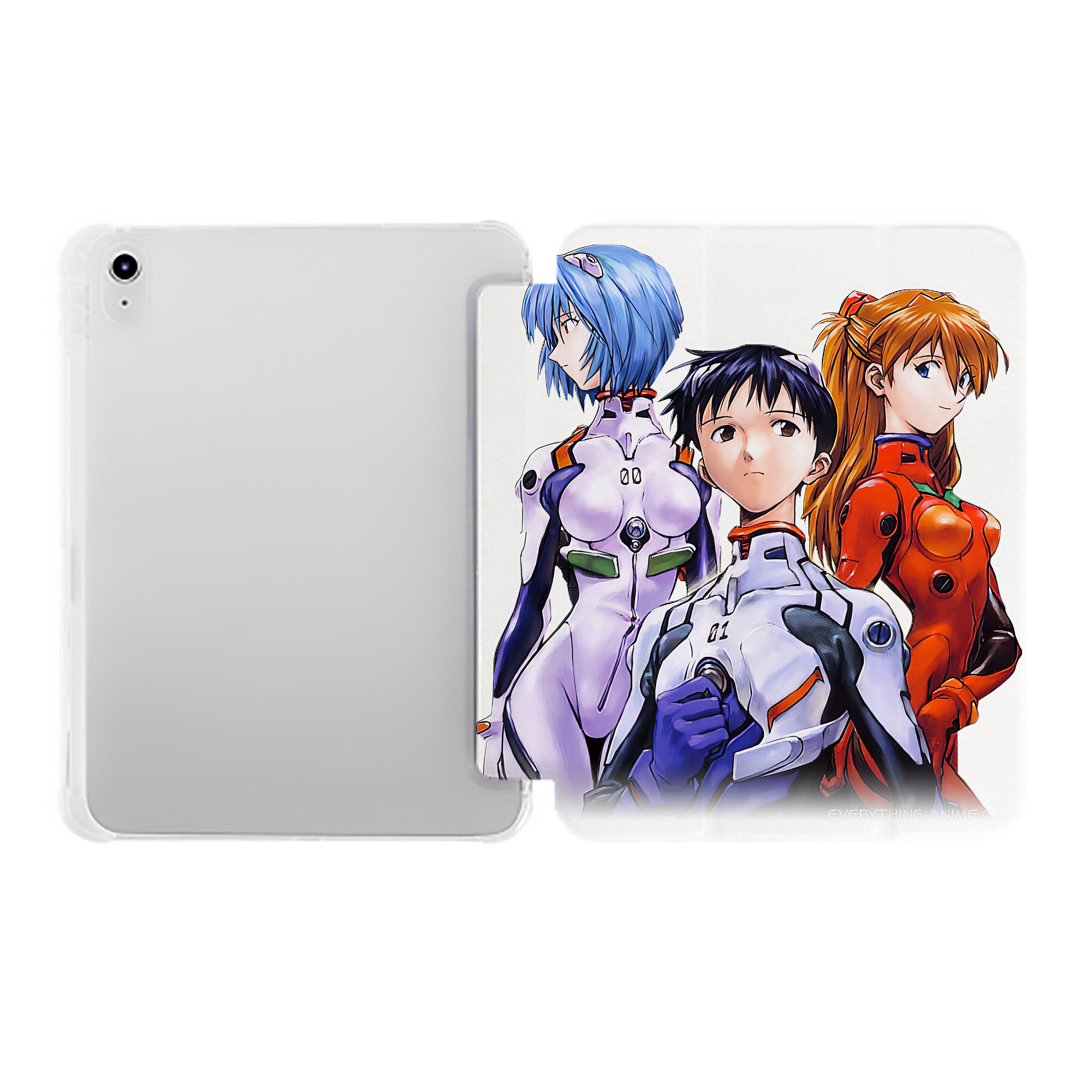 （画像用） EVA 新世紀エヴァンゲリオン IPad ケース ペン収納付き 三つ折りスタンド PUレザー×シリコン 対応機種9.5/10.5/10.9インチ